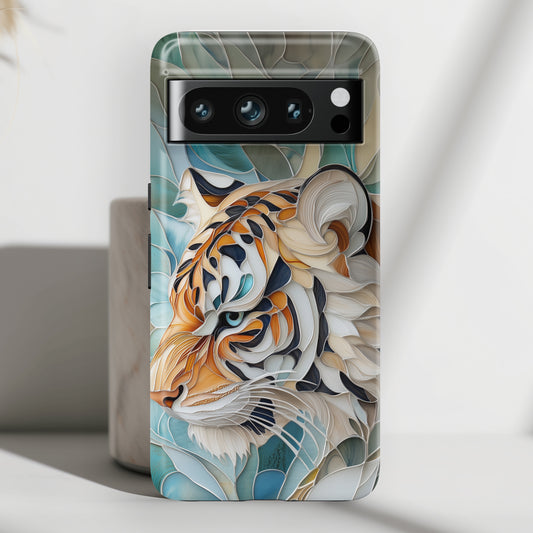 Tiger Stained Glass Design Google Pixel Phone Case