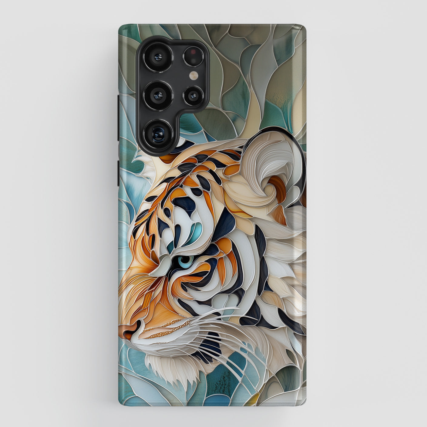 Tiger Stained Glass Design Samsung Phone Case