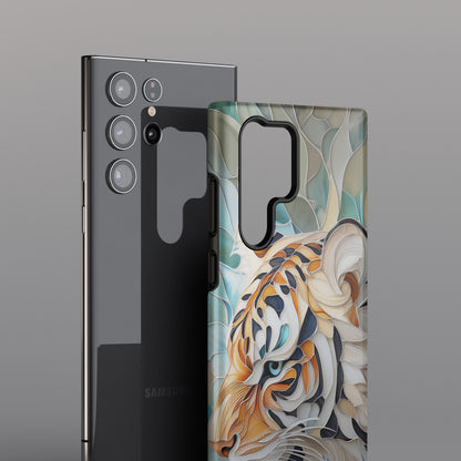 Tiger Stained Glass Design Samsung Phone Case