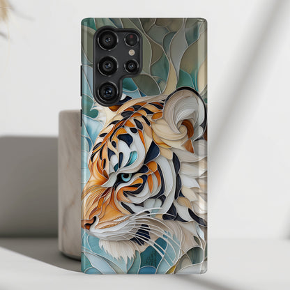 Tiger Stained Glass Design Samsung Phone Case