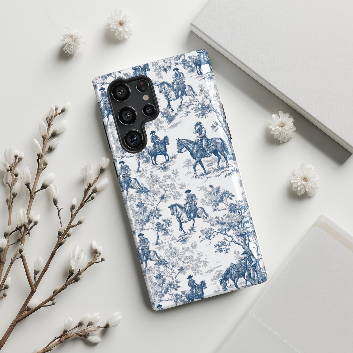 Toile de Cowboy Design Phone Case for Galaxy S series Phones