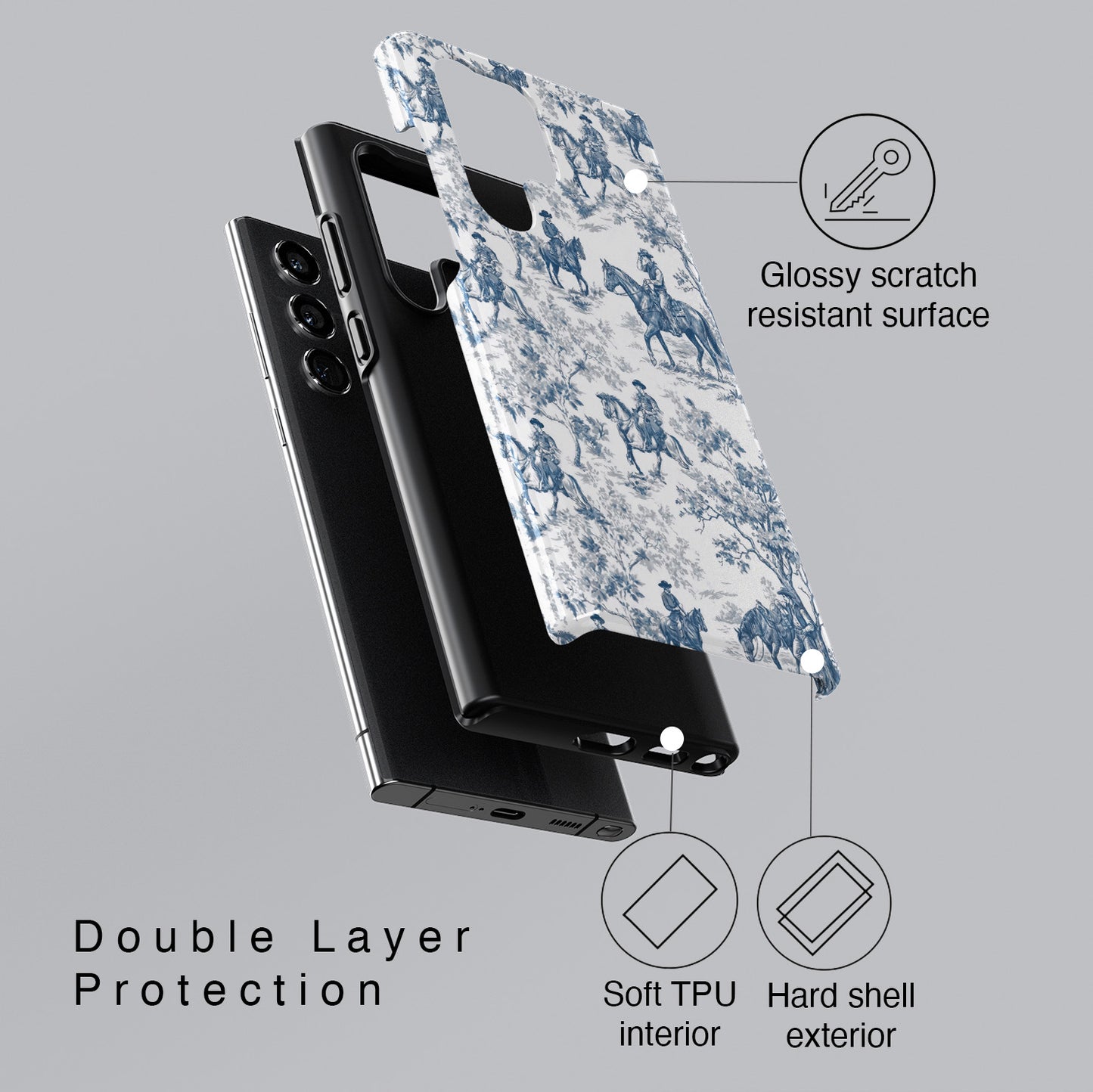 Toile de Cowboy Design Phone Case for Galaxy S series Phones