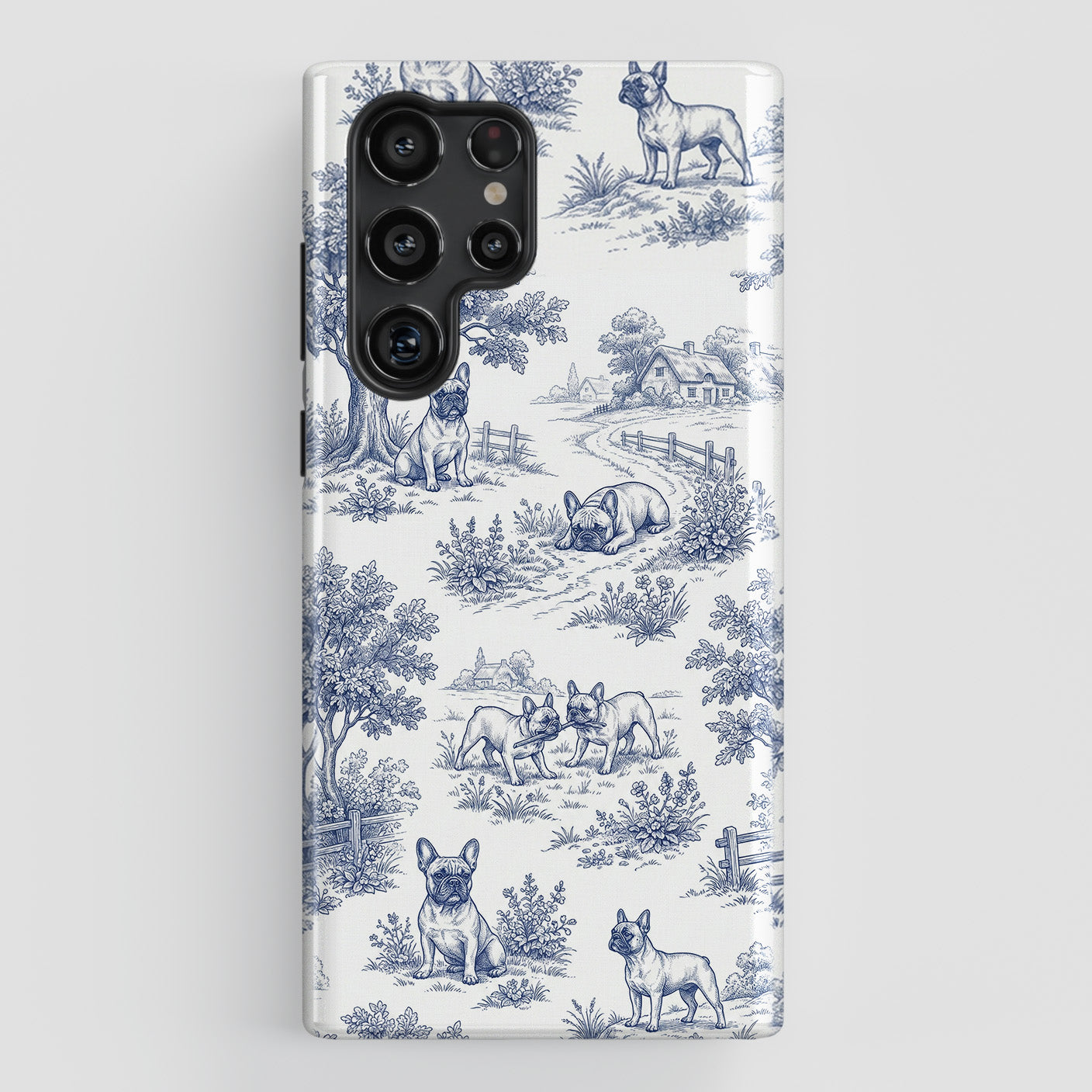 Toile de Frenchie Design Phone Case for Galaxy S series Phones
