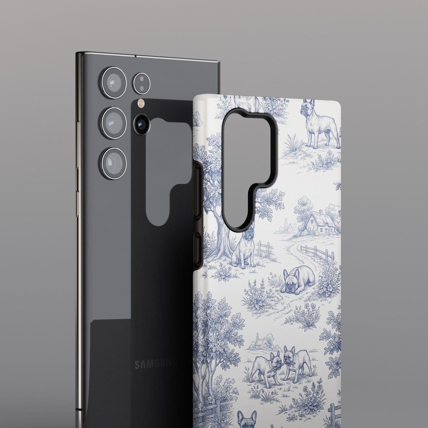 Toile de Frenchie Design Phone Case for Galaxy S series Phones