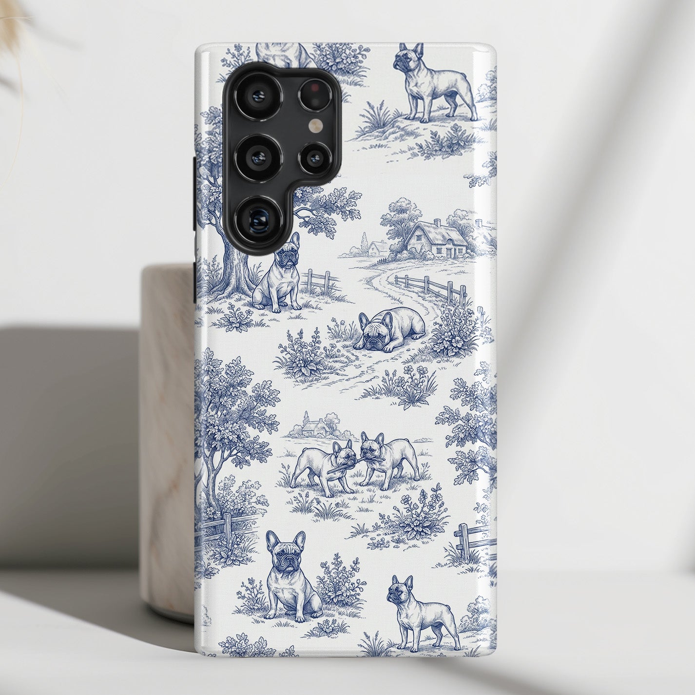 Toile de Frenchie Design Phone Case for Galaxy S series Phones
