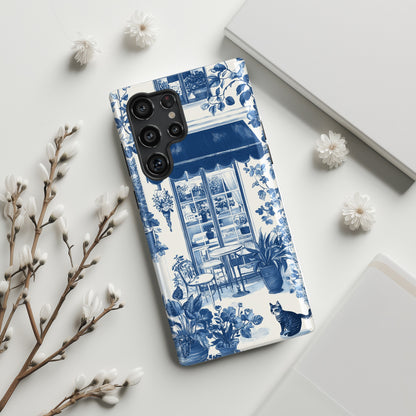 Toile de Jouy Cozy Garden Design Phone Case for Galaxy S series Phones