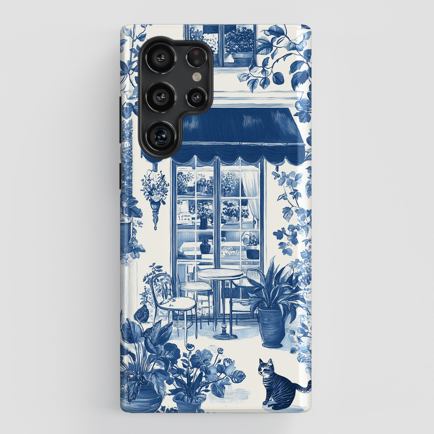 Toile de Jouy Cozy Garden Design Phone Case for Galaxy S series Phones