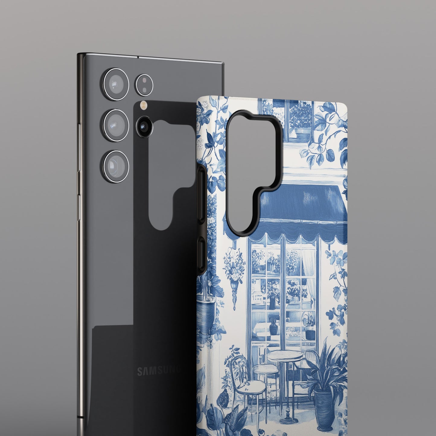 Toile de Jouy Cozy Garden Design Phone Case for Galaxy S series Phones