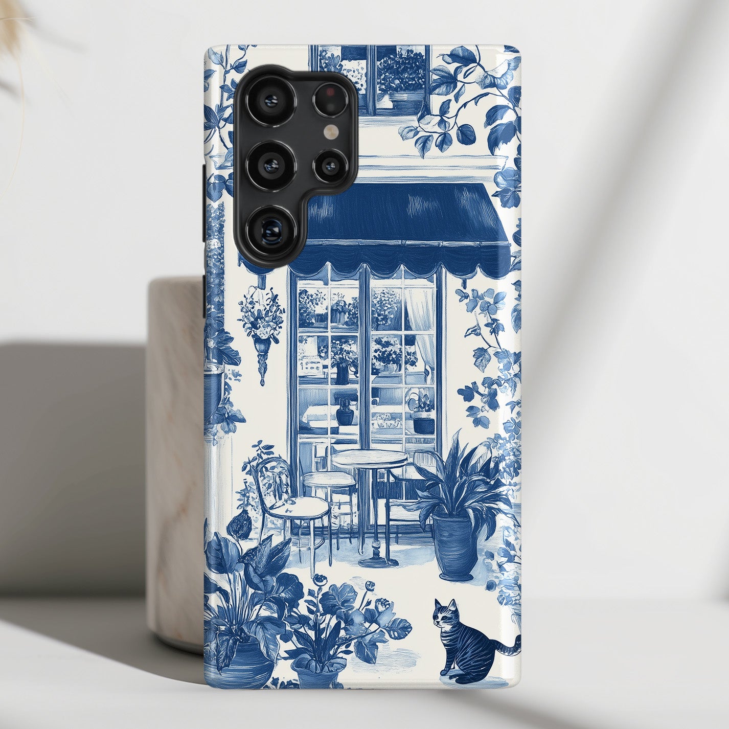 Toile de Jouy Cozy Garden Design Phone Case for Galaxy S series Phones
