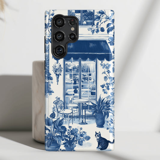 Toile de Jouy Cozy Garden Design Phone Case for Galaxy S series Phones