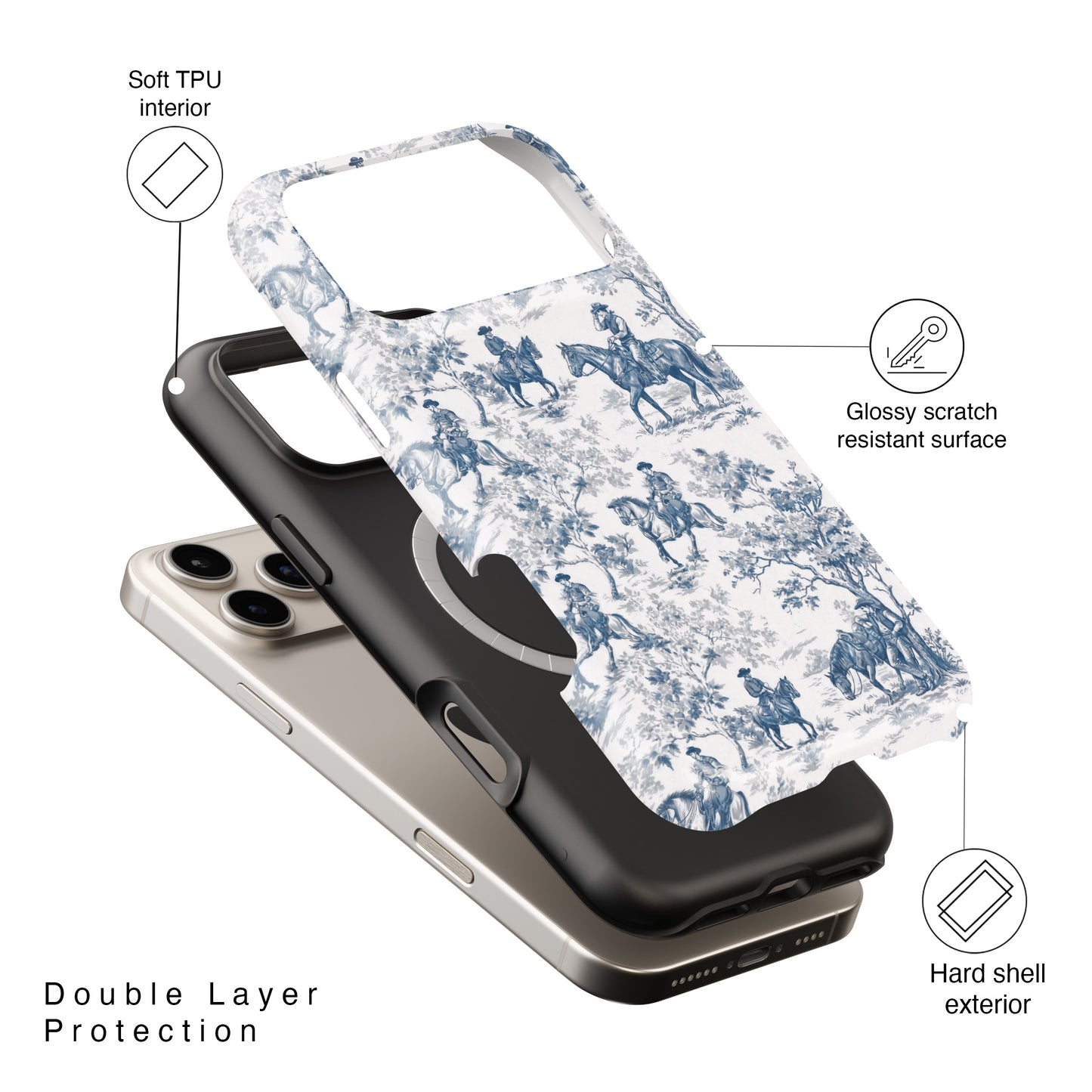 Toile de Cowboy Design iPhone Case