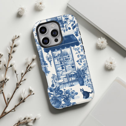Toile de Jouy Cozy Garden Design iPhone Case