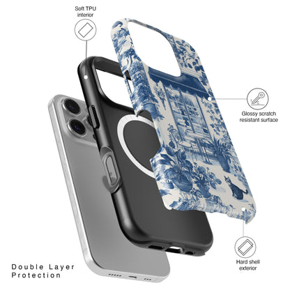 Toile de Jouy Cozy Garden Design iPhone Case
