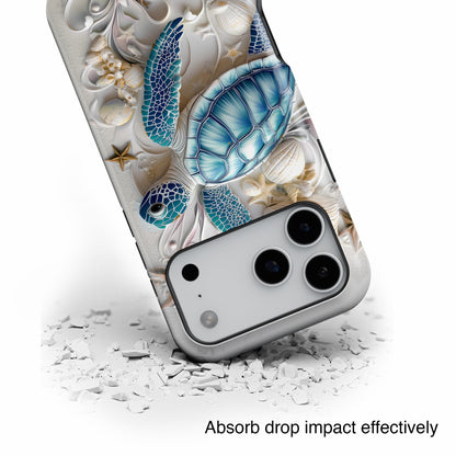 Turtle & Seashell Design iPhone Case