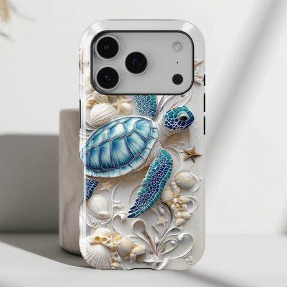 Turtle & Seashell Design iPhone Case