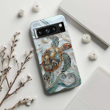 Sea Turtle Stained Glass Design 1 Google Pixel Phone Case