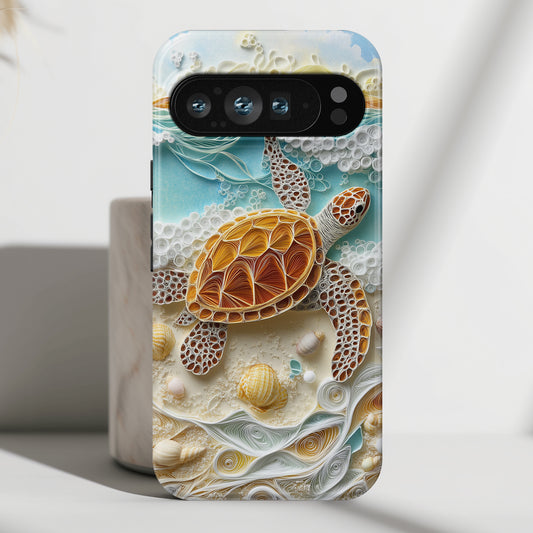 Turtle on the Beach Design Phone Case for Google Pixel