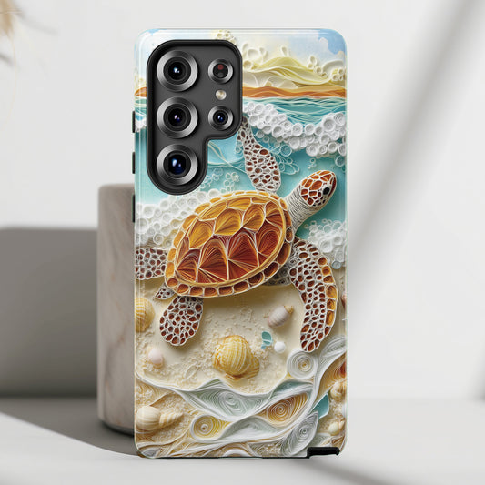 Turtle on the Beach Phone Case for Galaxy S series Phones