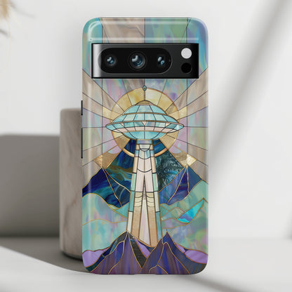 UFO Stained Glass Design Google Pixel Phone Case