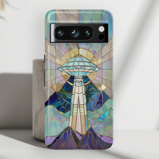 UFO Stained Glass Design Google Pixel Phone Case