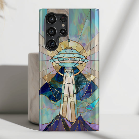 UFO Stained Glass Design Samsung Phone Case