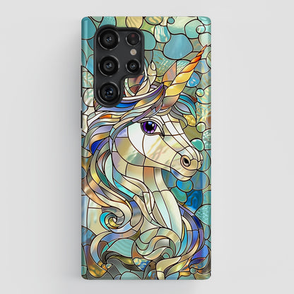 Unicorn Stained Glass Design 1 Case for Galaxy S series Phones