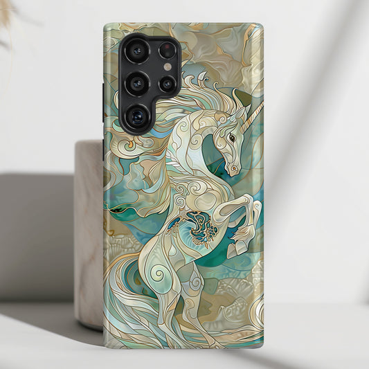 Unicorn Stained Glass Design 2 Case for Galaxy S series Phones