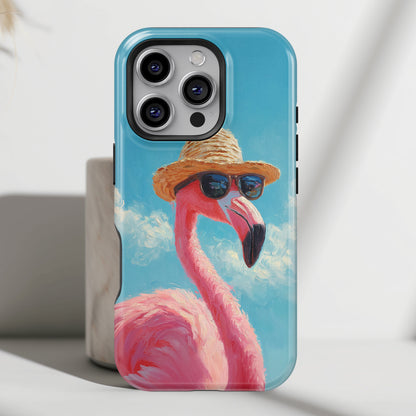Vacation Mode – Painted Flamingo Design iPhone Case