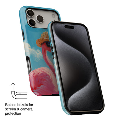 Vacation Mode – Painted Flamingo Design iPhone Case