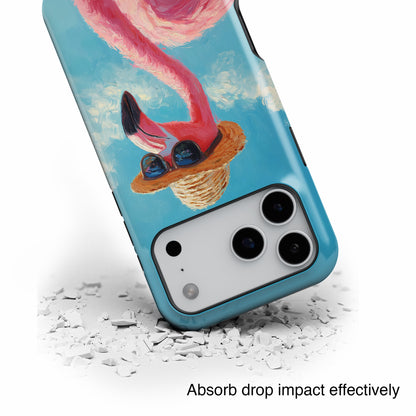 Vacation Mode – Painted Flamingo Design iPhone Case