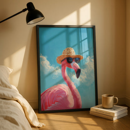 Vacation Mode – Painted Flamingo Design Wall Art
