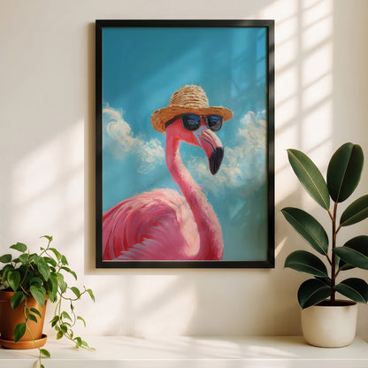 Vacation Mode – Painted Flamingo Design Wall Art