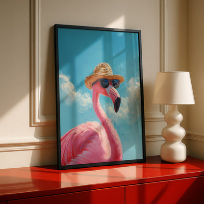 Vacation Mode – Painted Flamingo Design Wall Art