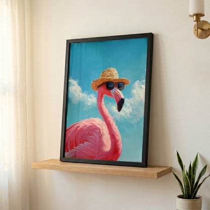 Vacation Mode – Painted Flamingo Design Wall Art