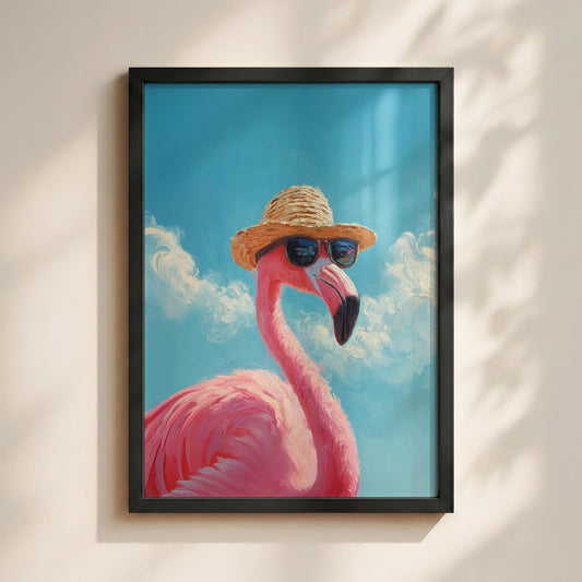 Vacation Mode – Painted Flamingo Design Wall Art