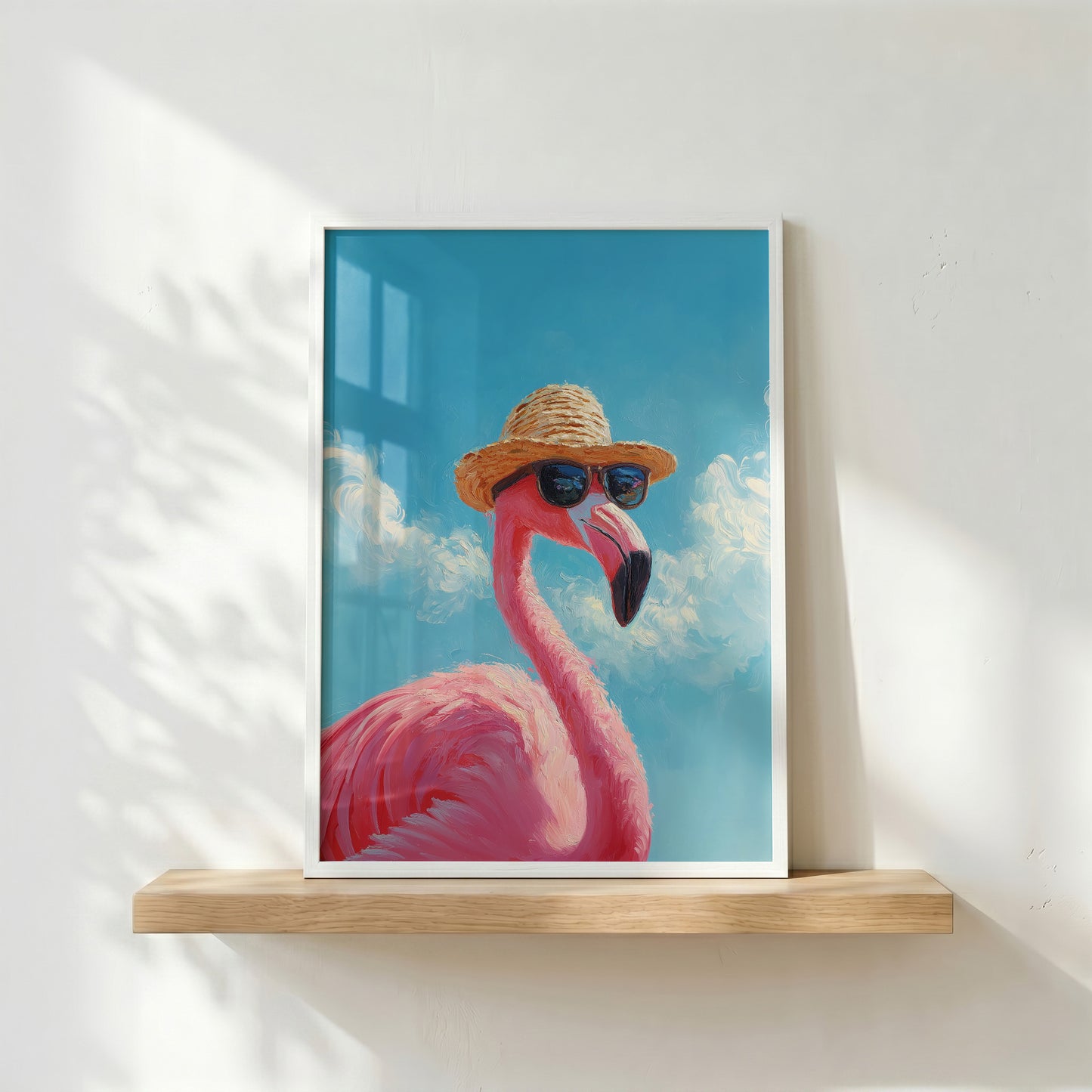 Vacation Mode – Painted Flamingo Design Wall Art