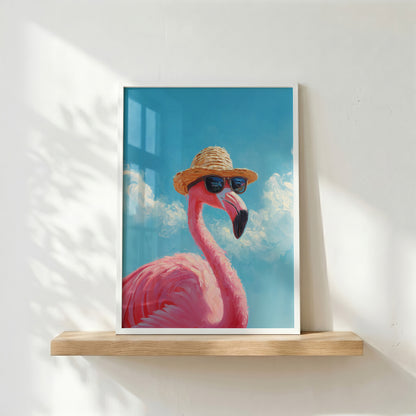 Vacation Mode – Painted Flamingo Design Wall Art