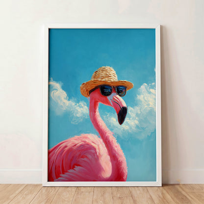Vacation Mode – Painted Flamingo Design Wall Art