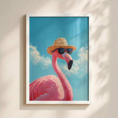 Vacation Mode – Painted Flamingo Design Wall Art