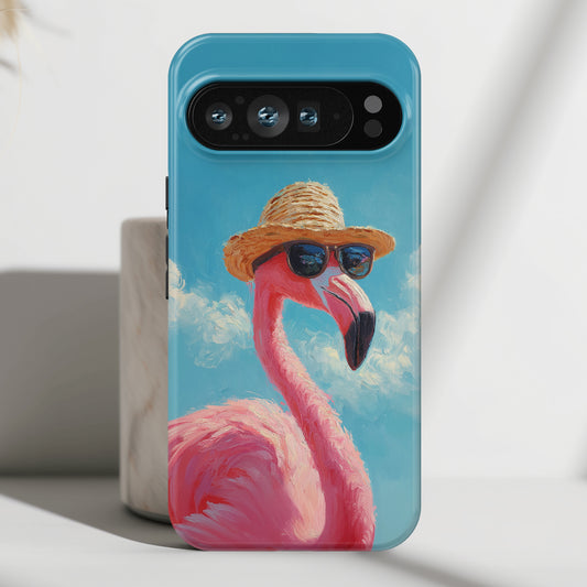 Vacation Mode – Painted Flamingo Design Phone Case for Google Pixel