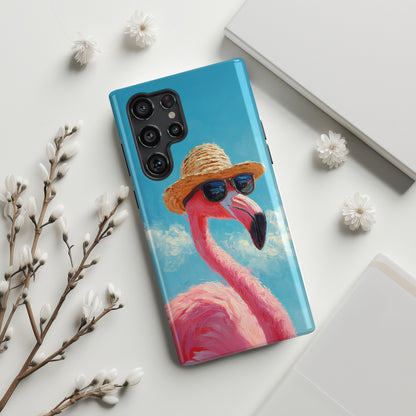 Vacation Mode – Painted Flamingo Design Phone Case for Galaxy S series Phones