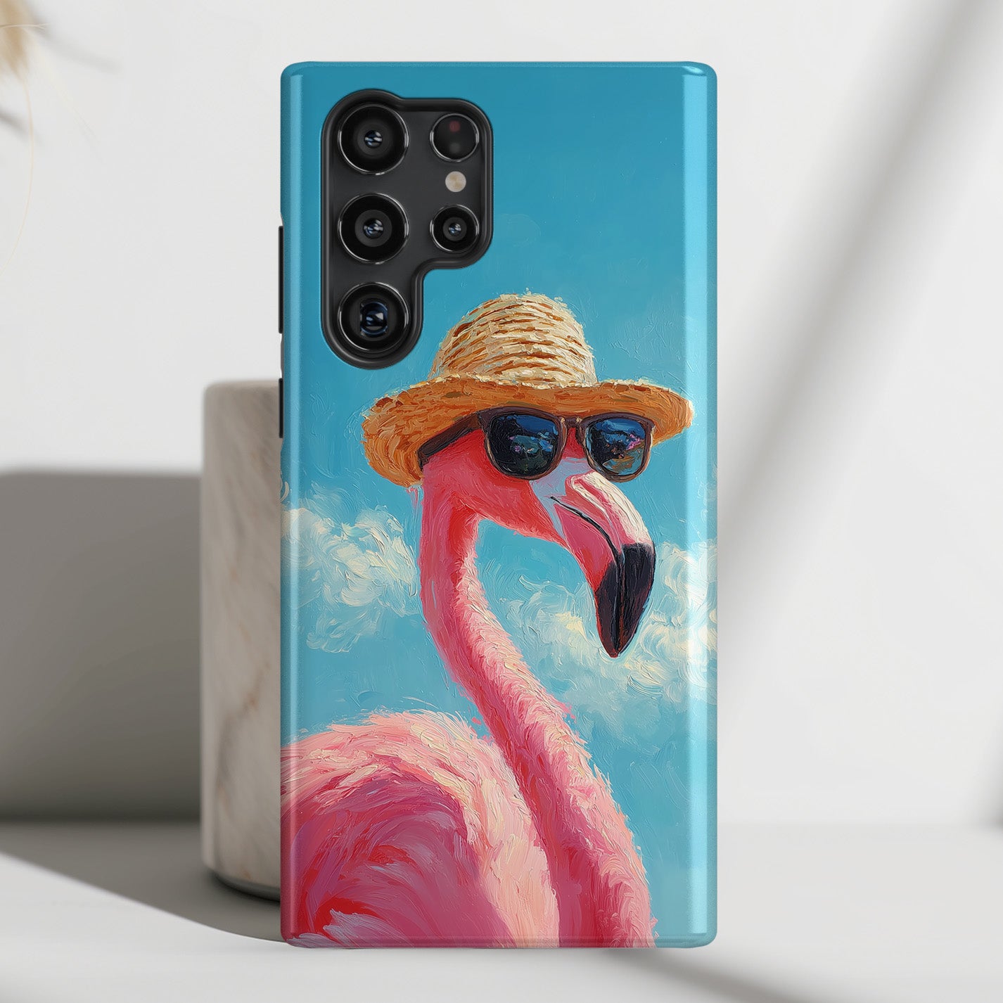 Vacation Mode – Painted Flamingo Design Phone Case for Galaxy S series Phones
