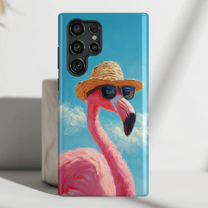 Vacation Mode – Painted Flamingo Design Phone Case for Galaxy S series Phones