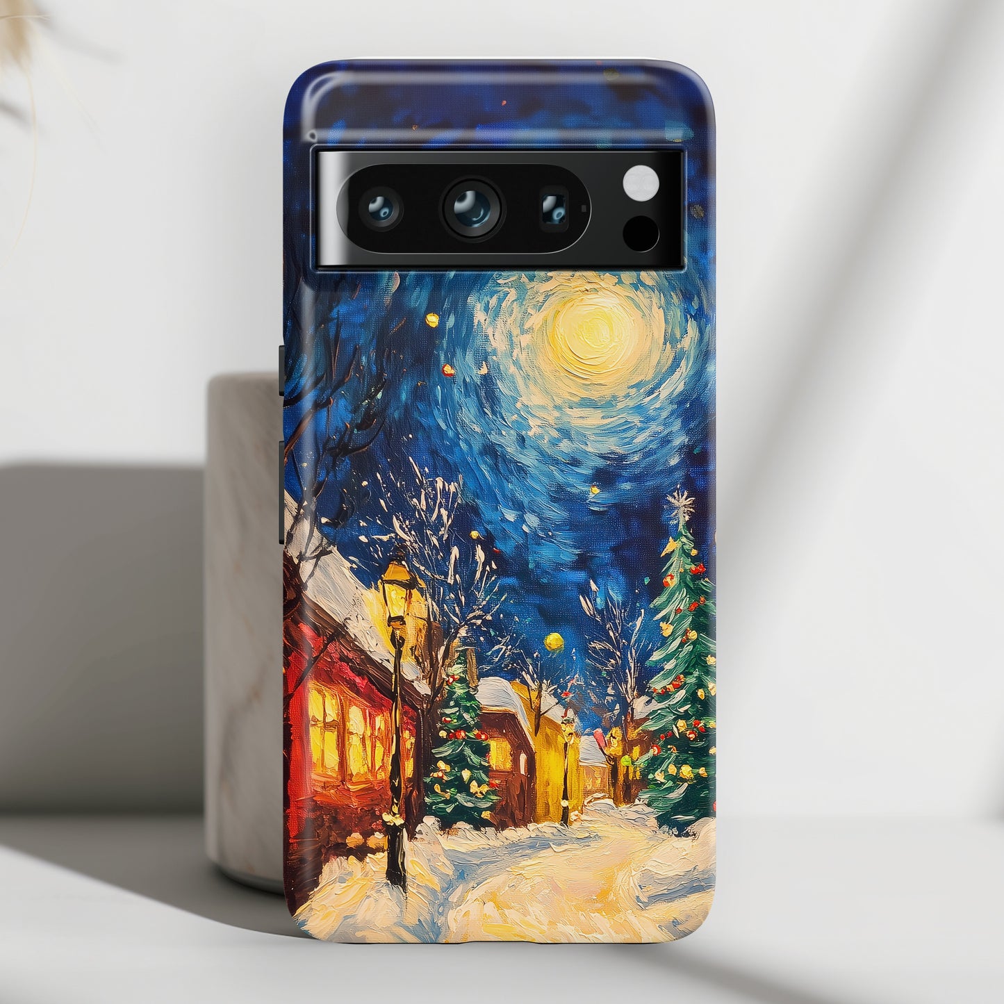 Van Gogh Inspired Christmas Night Design Google Pixel Phone Case