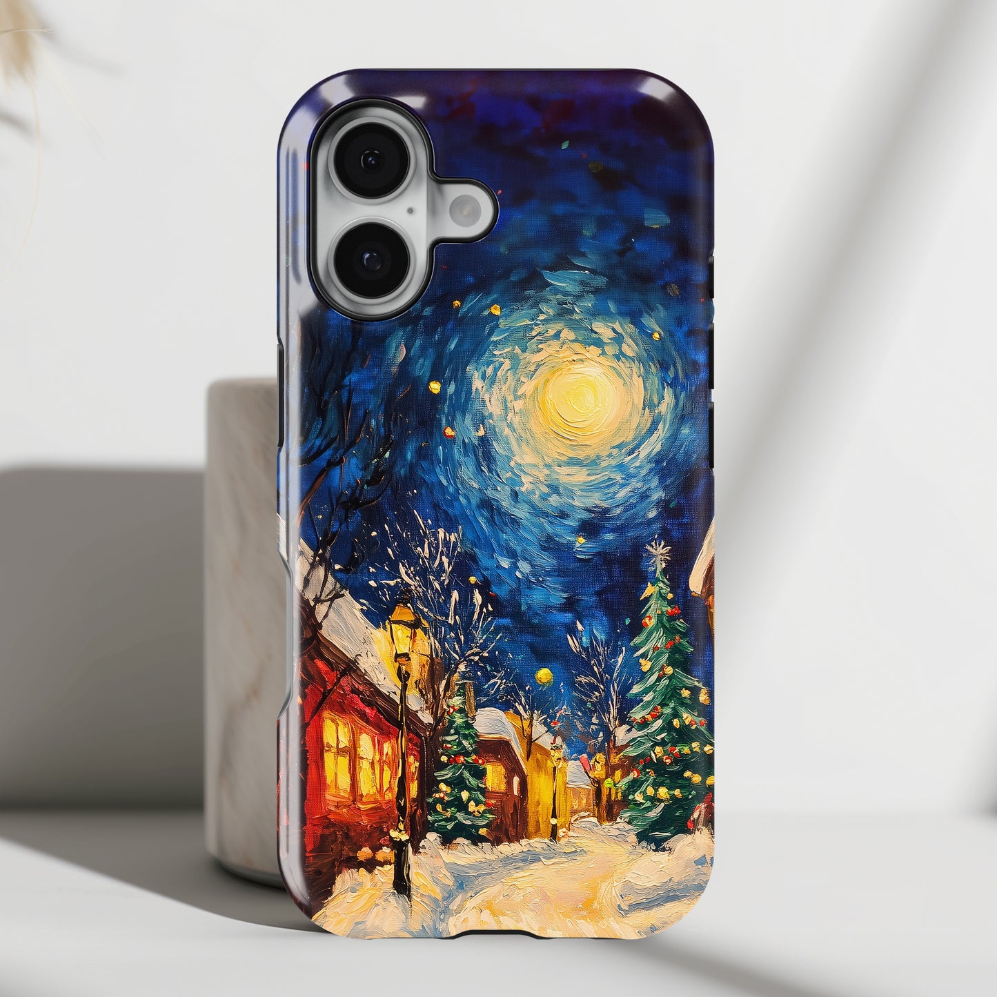 Van Gogh Inspired Christmas Night Design iPhone Case