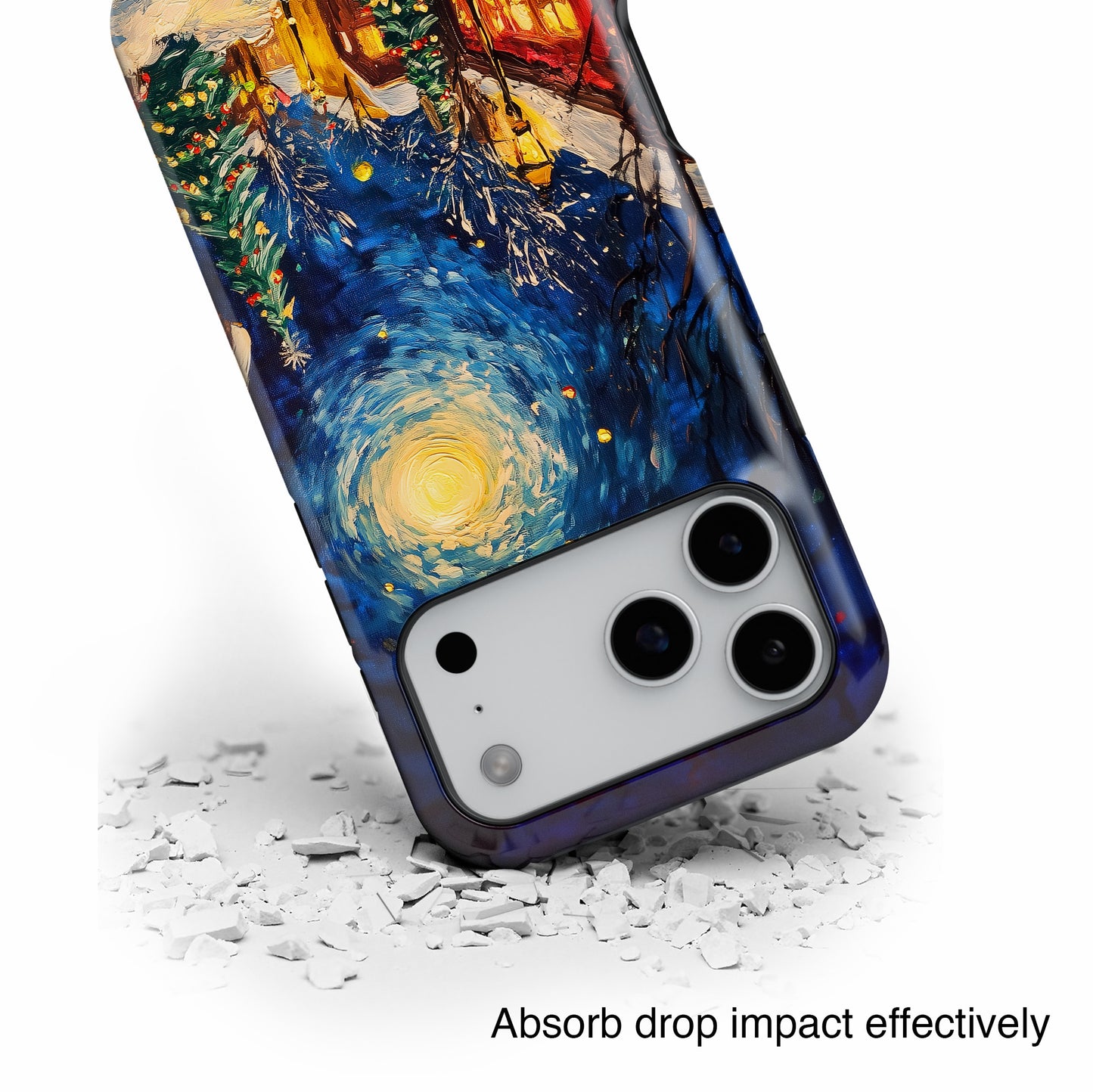 Van Gogh Inspired Christmas Night Design iPhone Case