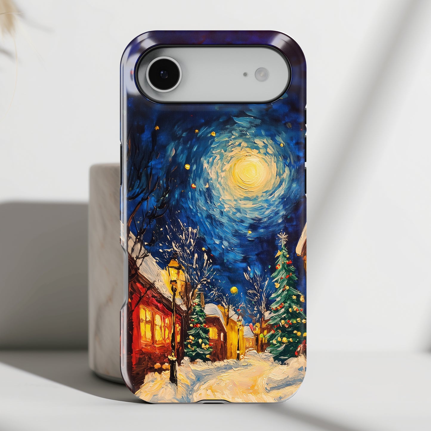 Van Gogh Inspired Christmas Night Design iPhone Case