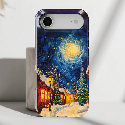 Van Gogh Inspired Christmas Night Design iPhone Case