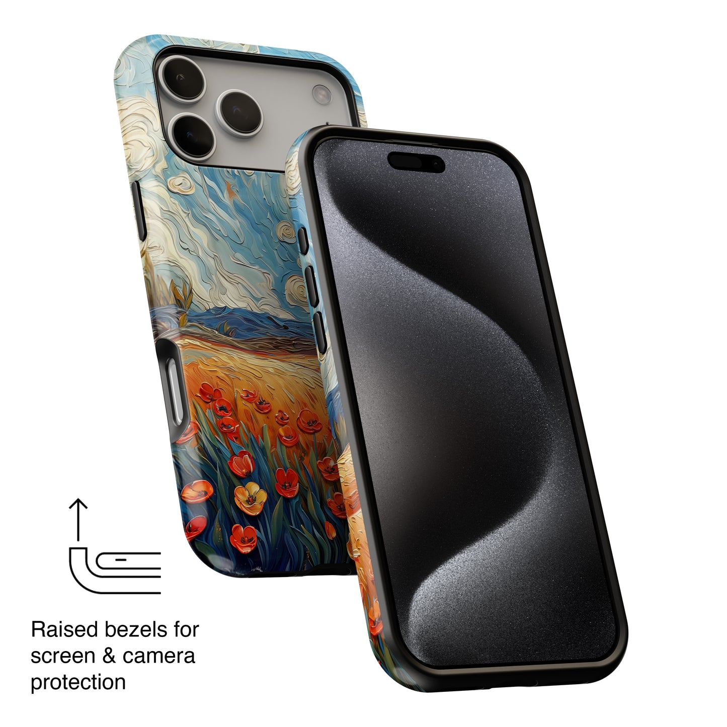 Van Gogh Style Tulip Bloom Oil Painting Design iPhone Case