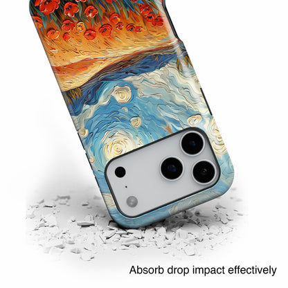 Van Gogh Style Tulip Bloom Oil Painting Design iPhone Case